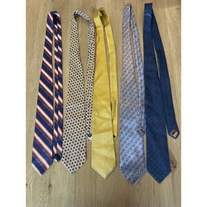 Men’s Designer Silk Tie Lot Valentino Brooks Bros Polo AD 56 Lord Taylor